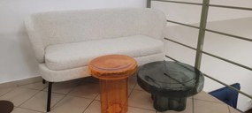 Sofa szara mała 145/65,5/78,5 cm tapicerowana tkaniną BEND