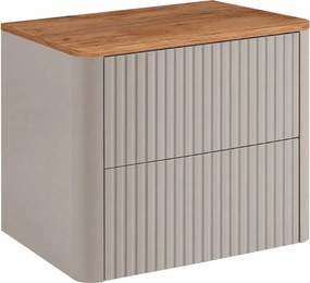 Szafka łazienkowa 60, Kaszmir, blat dąb craft, 60,8 x 44,2 x 50 cm