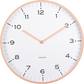 Karlsson 6011OR designerski zegar ścienny pomarańczowy, średnica 40 cm