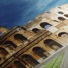 Obraz - Koloseum w Rzymie, Włochy (z zegarem) (90x30 cm)