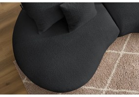 Ciemnoszara sofa z materiału bouclé 260 cm Saint-Germain – Bobochic Paris