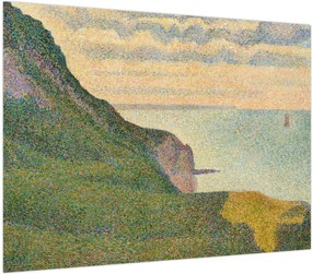 Obraz na szkle - Georges Seurat, Seascape at Port-en-Bessin, Normandy, reprodukcje (70x50 cm)