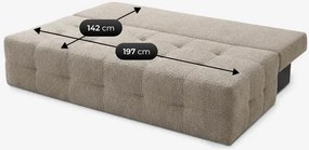 Sofa z Funkcją Spania MORANA Beżowa Boucle Nowoczesna