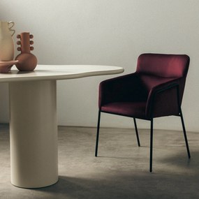 Bordowy designerski fotel HELSINKI VELVET