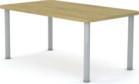 Stół do przedszkola Smart prostokątny 120x70 cm, rozmiar 0-3, blat dębowy / nogi szare