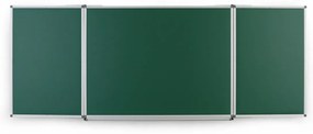 Tablica kredowa ceramiczna zielona składana, magnetyczna, 2400 x 900 mm