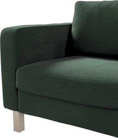 Pokrowiec na fotel Karlstad kolor zielony tkanina połyskliwa, welwetowa