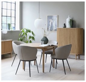Okrągły rozkładany stół w dekorze dębu ø 120 cm Carno – Unique Furniture