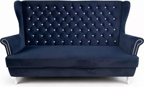 Tradycyjna sofa uszak 3 osobowa głęboko pikowana