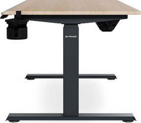 Biurko elektryczne z regulacją wysokości ergonomiczne antracytowe/dąb sonoma,1400x700 mm: ARIA