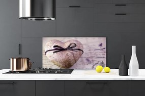 Panel Szklany do Kuchni Serce Wykute W Skale