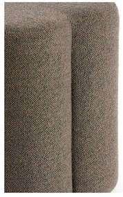 Brązowy puf z materiału bouclé Nalani – Light &amp; Living