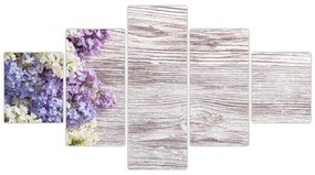 Obraz bzu na drewnie (125x70 cm)