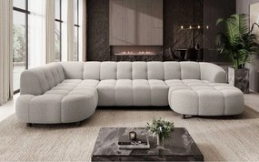 Narożnik VELPA XL Lewostronny z elektryczną regulacją siedziska w tkaninie LOOP 03 WERSAL