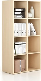 Regał FRAME, dolny, 2 kolumny, 1735 x 872 x 450 mm, brzoza