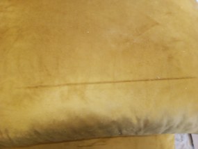 PROMOCJA Rozkładana obustronna sofa narożna do L VENORIA 220x143 cm, musztardowa + 2 poduszki GRATIS II. jakość