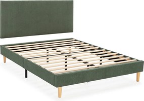 Kolumnowy stelaż + zagłówek Bari 150x190 cm kolor Zielony.