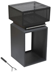 Cattara Palenisko przenośne z kratką Cube, 74 cm