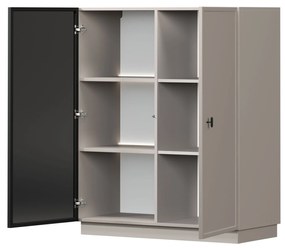 Witryna Lorini do salonu 100 cm - kaszmir / czarny uchwyt T-bar