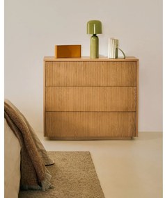 Komoda w dekorze dębu w naturalnym kolorze 90x79x50 cm Helvine – Kave Home
