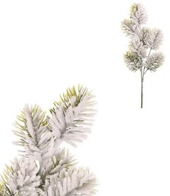 Ośnieżona sztuczna gałązka świerkowa, 13 x 36 cm
