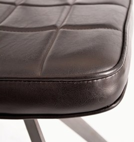 Designerskie krzesło pikowane z ekoskóry Ashton D03