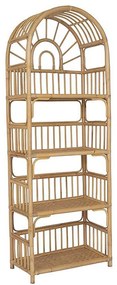 Regał - 4 półki - Rattan - Kolor: Naturalny - IRISOU