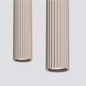 Szarobrązowa metalowa lampa wisząca Gleam – Sollux