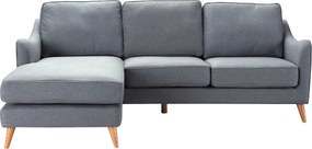 Sofa narożna Venuste denim blue/brown