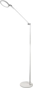 Regina - Regulowana biała lampa podłogowa LED z metalu, wys. 135 cm Fabas Luce - Zintegrowane oświetlenie LED 9W CCT (3000K 4000K 5000K 6000K)