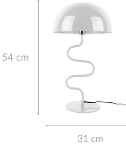 Lampa stołowa grzybek TWIST, metalowa, wys. 54 cm