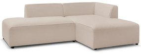 Beżowy narożnik modułowy z materiału bouclé (prawostronny/w kształcie litery L) Megeve – Bobochic Paris
