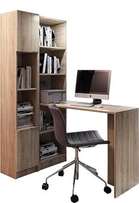 Biurko B-1 z regalem dąb sonoma