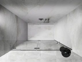 Mexen Lunar L drzwi prysznicowe uchylne lewe 135 cm, transparent, chrom - 834L-135-000-01-00-L