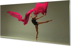 Panel szklany do Kuchni Baletnica i Różowy Materiał