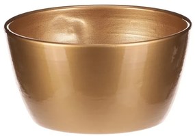 Osłonka ceramiczna na kwiaty Terakota, śr. 15 cm, złoty