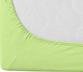PrzytulneMieszkanie.pl Jersey prześcieradło EXCLUSIVE jasnozielone 90 x 200 cm