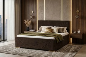 Łóżko ROSI 120x200 cm Brązowy Bez materaca