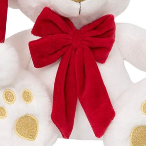 Maskotka miś z czapką Świętego Mikołaja, 25 cm