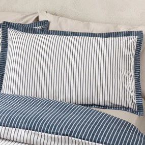 Biało-niebieska pościel dwuosobowa 230x220 cm Oxford Pinstripe – Catherine Lansfield
