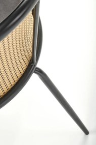 Krzesło tapicerowane K508 VELVET szare HALMAR