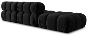 Czarna aksamitna sofa 282 cm Bellis – Micadoni Home