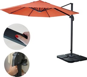 Parasol do sygnalizacji świetlnej MCW-A96 I okrągły,  terakota ze stojakiem