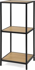Metalowy regał LOFTY Tower 3 OAK, 83 x 35 cm