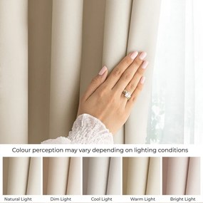 Kremowa zasłona częściowo zaciemniająca (dimout) 140x250 cm Carli Tie – Restilo