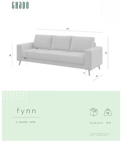 Kremowa sofa 233 cm Fynn – Ghado