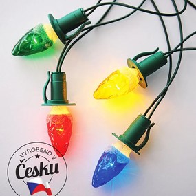 Lampki choinkowe Szyszka kolorowy, 12 żarówek