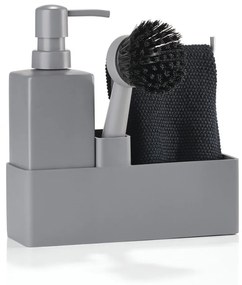 Szary ceramiczny stojak na akcesoria do mycia naczyń Singles – Zone