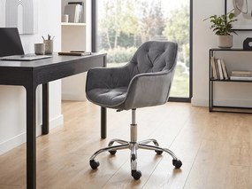 Fotel biurowy Q-190 VELVET, szary