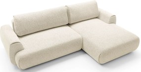 Nowoczesny narożnik rozkładany ecru H3-Z59